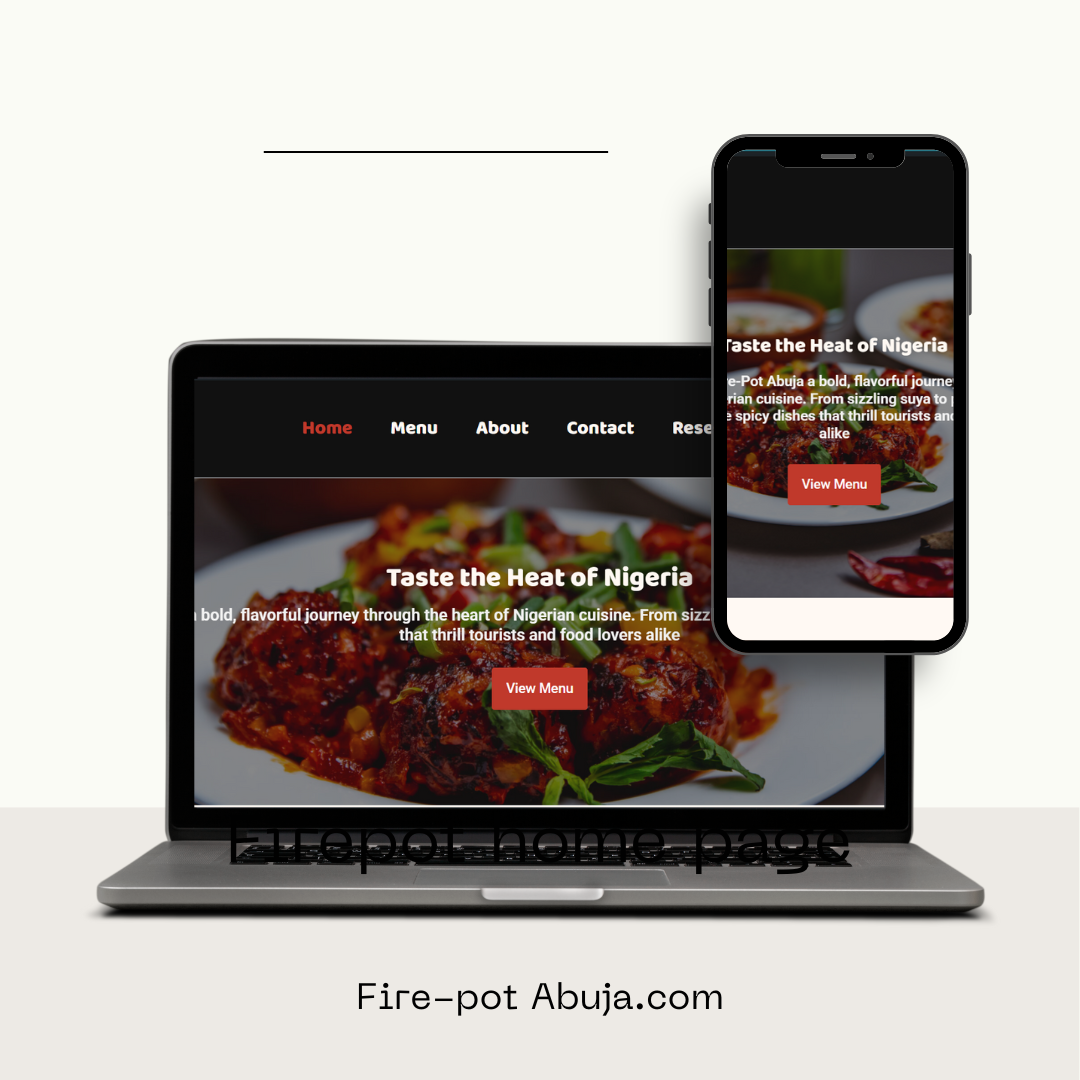 fire pot Website Launch Computer Mockup