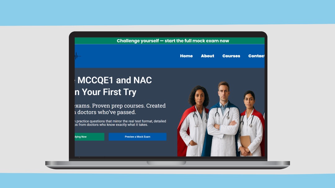 Dr. Michael’s MCCQE1 hero section